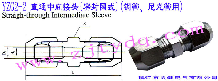 YZG2-2 ֱͨg^(ܷȦʽ)(~)Straight-through Intermediate Sleeve
